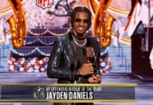 Jayden Daniels won AP offensive rookie of the year in 2024